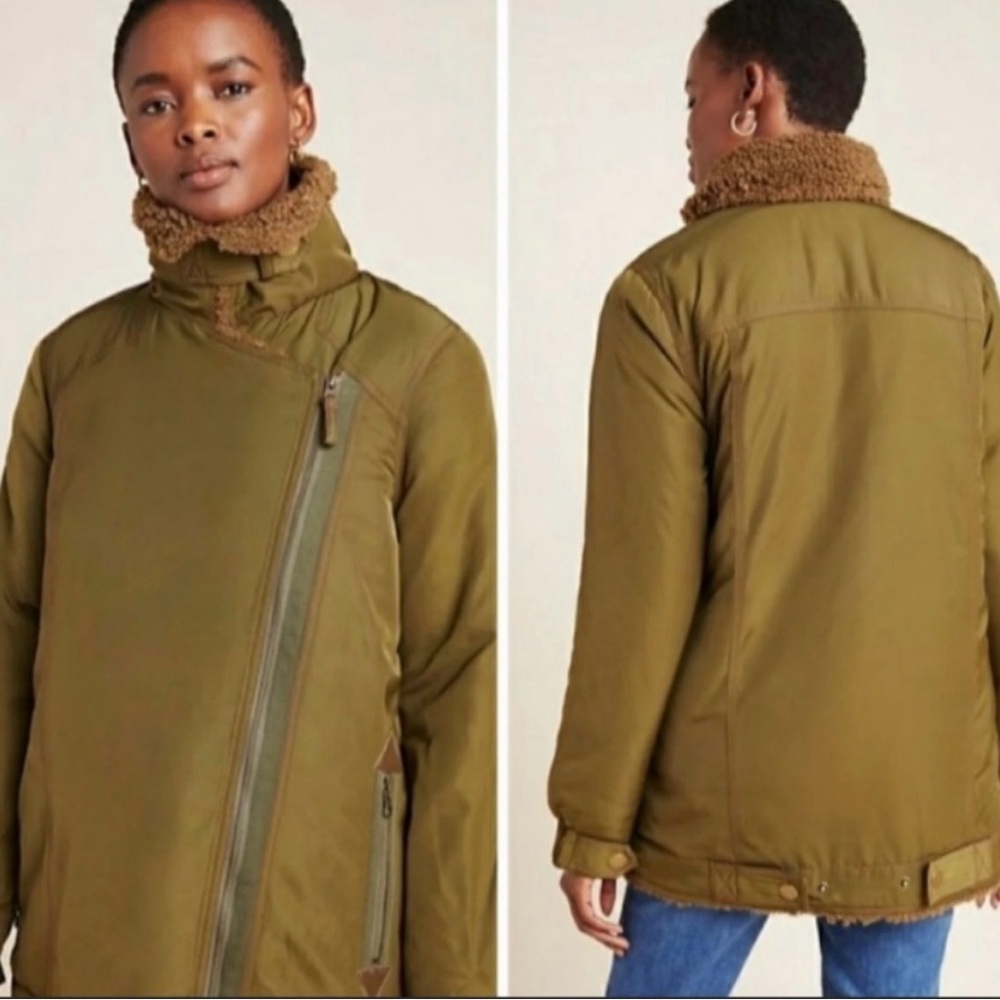 Anthropologie Sherpa Lined Parka.  Size Small